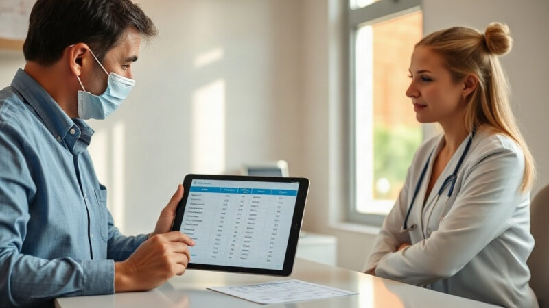 Dental practice owner and hygienist reviewing a compensation and bonus structure spreadsheet