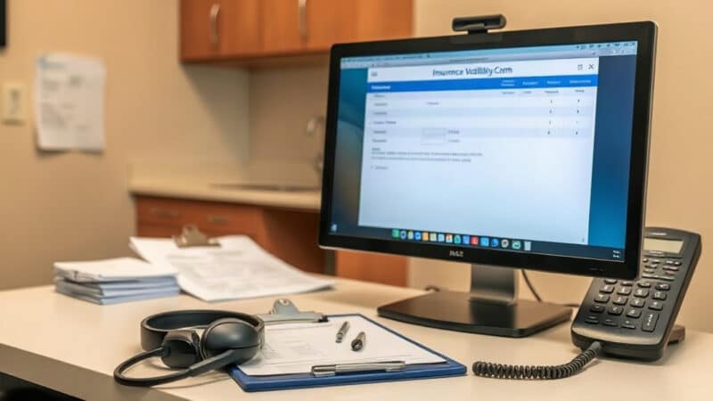 Dental insurance verification SOP front desk workflow