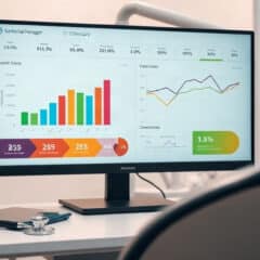 Dental practice benchmark scorecard dashboard showing key operating metrics